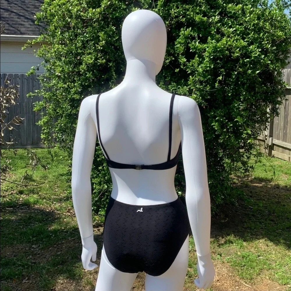 💋NWT Morgan Lane Vintage High-Rise Scalloped Eyelet 2Pc Bikini - Picture 9 of 13